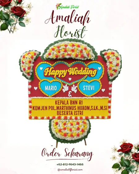 Papan Bunga Pernikahan Pulutan